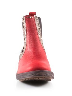Botas bordo y doradas con elástico La Leopolda