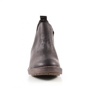Botitas de cuero reptil negro