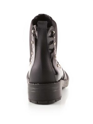 Botas elastco negras charol La Leopolda