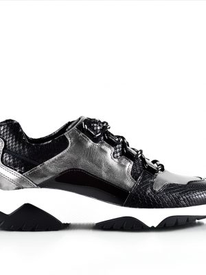 zapatillas-urbanas-de-mujer-en-mix-de-cueros-negro-y-peltre-valyr-de-la-leopolda