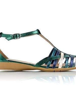 sandalias cyber monday Iris Verde Metalizado 02